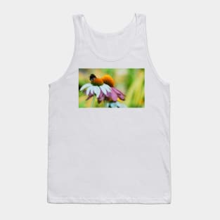 Echinacea Purpurea with Bee Tank Top